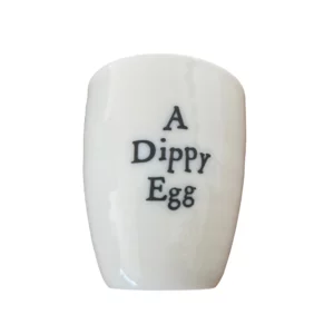 A dippy porcelain egg cup