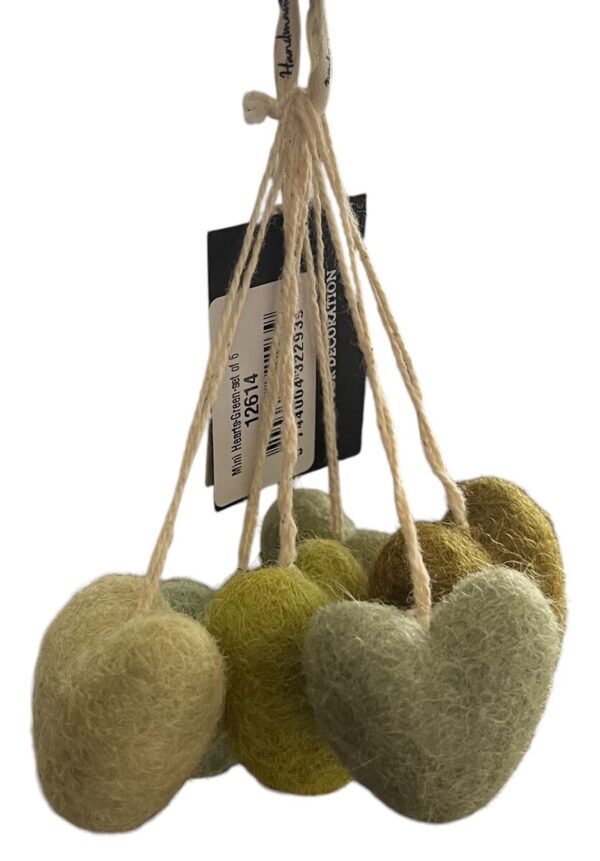 Gry and Sif 6 pack of Felted Hearts - Image 2